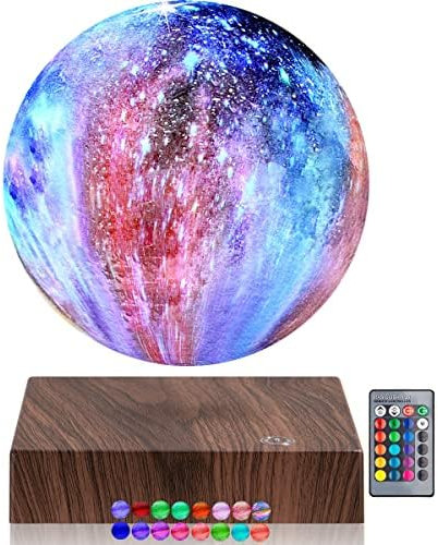 Vnemofey Schwebende Mondlampe, 16 Farben Galaxie | Helligkeit einstellbar, schwebende Mond Licht frei in der Luft für Geburtstag Thanksgiving Geschenke für Kinder Freunde spinnen