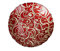 BRANDANI - Centrotavola Ciotola Tavola Natalizia Filo d'oro 32 cm Rosso Vetro 52741