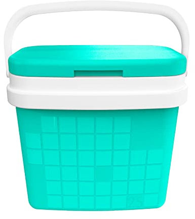 COM-FORT HOUSE - Nevera Portátil con Asa Rígida - Porta Alimentos para Camping, Playa, Acampada - Nevera Color Pasto Verde - Capacidad 25L