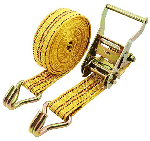 Sangles d'arrimage à cliquet avec crochets pour ceinture de remorque automobile - Tendeur à double crochet - 3,8 mm - 20 m