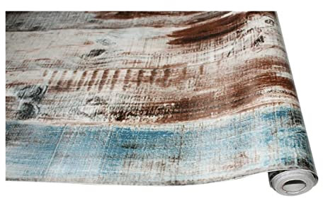 AMEEDA Selbstklebend Tapete Holzschale und Stick Tapete selbstklebende abnehmbare Wandabdeckung dekorative Vintage-Holz-Faux-Vinyl-Aufkleber-Rolle Möbelfolie (Color : Wood Grain, Size : 3mx45cm)