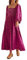 Chloefairy Robe longue brodée de fleurs pour femme, manches lanternes, col carré, robe fluide pour printemps et automne, Rose violet., Taille L