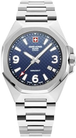 Swiss Alpine Military Herren Uhr Analog Quarz 7005.1135SAM Edelstahl