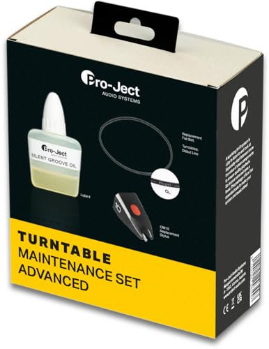 Pro-Ject DEBUT III - Kit di manutenzione per giradischi - Olio lubrificante, cinghia di trasmissione, puntale di ricambio - Manutenzione senza problemi