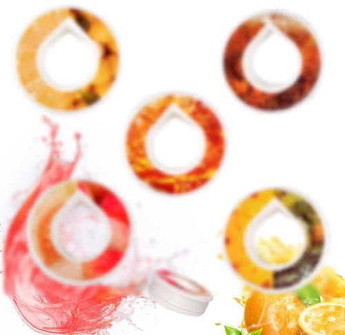 Runup 5 Pezzi Bottiglia d'Acqua Gusto Baccelli, Sapore Con Profumo per Acqua Aroma, 0 Zuccheri 0 Calorie Frutta per Gym, Corsa, Attività all'Aperto