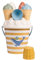 Little Dutch Sandspielzeug Eimer Set 14-teilig - Ocean Dreams blau: Eisformen-Set, Sandspielzeug, Ab 18 Monate, 4 Eistüten, 1 Eisportionierer, 7 Sandformen, 1 Sieb, 1 Eimer
