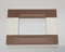 Simon Urmet Nea Kadra - Placa de 3 plazas, color blanco con inserciones marrones, cód. 10803.B.27