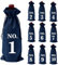 CJKDXDH 10 Pcs Numbered Burlap Wine Bags for Blind Wine Tasting, Wine Gift Bag with Drawstring, Reusable Linen Wine Bottle Covers for Home Storage Wedding Party Decoration (Navy)