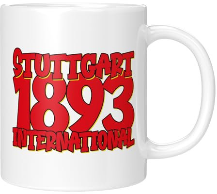 Stuttgart Tasse - International 1893 -Fans - Fussball - Geschenk (Weiss)