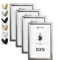 Heimlich® Bilderrahmen 10x15 Silber 4-Pack | Bilderrahmen 10x15 Alu | Bilderrahmen Set Silber mit Plexiglas | Fotorahmen 10x15 zum Aufhängen & Aufstellen | Picture Frame 10x15 | Photo Frame 10x15