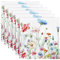 Arquiel Servietten Blumen Rosa 6er-Set, Stoffservietten 100% Baumwolle Weiches Hochwertige Wiederverwendbare Esstisch Servietten Perfekt für Hochzeiten Küche Haushalt Party(45×45cm)