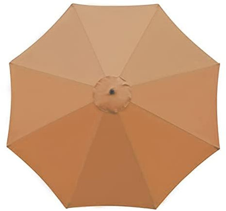 Auvent de rechange pour parasol de terrasse, 8 baleines, 3 m, pour table d'extérieur, jardin, plage, piscine (auvent uniquement)