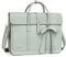 MOSISO Laptop Handtasche Damen, 15-15,6 Zoll PU LederLaptoptasche Damen Umrüstbar auf Rucksack, 16 Zoll Lässig Handtasche Aktentasche Arbeit Reisen Tasche mit Schleifenknoten, Salbei Grün