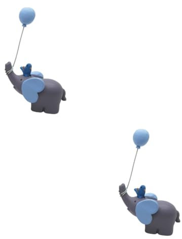 Vaguelly 2st Ballon-elefanten-dekor Spielzeug Autospielzeug Elefanten-miniatur Wassertischspielzeug Geburtstagstorte Dekor Mini-kuchen Elefantenpuppenspielzeug Mini-spielzeug