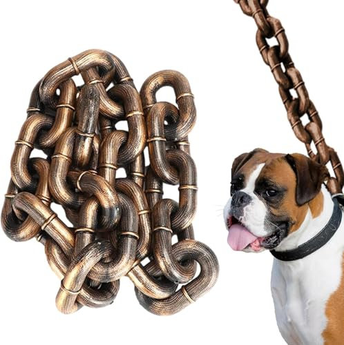 Lustig Hundeleine Kette, Hundeleine Kette Lustig Kettenhundeleinen, Haustierleinen für Hunde, 1.5M/4,92 Ft Hundeleine Große Hunde, Funny Puppy House Lines Hundeleinen, Stoßdämpfende Hundeleine