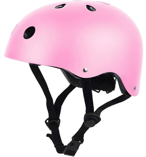 LeapBeast Casco Skate Casco Bicicleta con Certificado CE Unisex Adultos Hombres y Mujeres Multi-Deporte para Ciclismo, Skate, Patinaje (Rosa, Small)