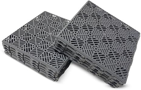 Price Pixel Garden Plastic Tiles – Interlocking Decking Patio Tiles Anti Slip | 30cmx30cm Durable Weather proof Lawn Tiles | Walkway Path Floor Terrace Tiles Decorating Vegetable Plots