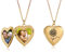 Personalised Heart Locket Necklace with Photo and Name - Custom Engraved Birthday Flower and Text Picture Pendant Necklace for Women - Birthday Christmas Gifts for Mom Wife Girlfriend (Gold)