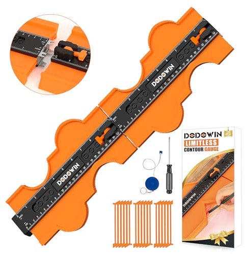 DODOWIN Konturenlehre 50cm Unbegrenzt Verbindbare, Weihnachtsgeschenke für Männer Vater, Konturenlehre Groß, Geschenk für Papa Handwerker, Werkzeug Adventskalender Männer, Laminat Schablone