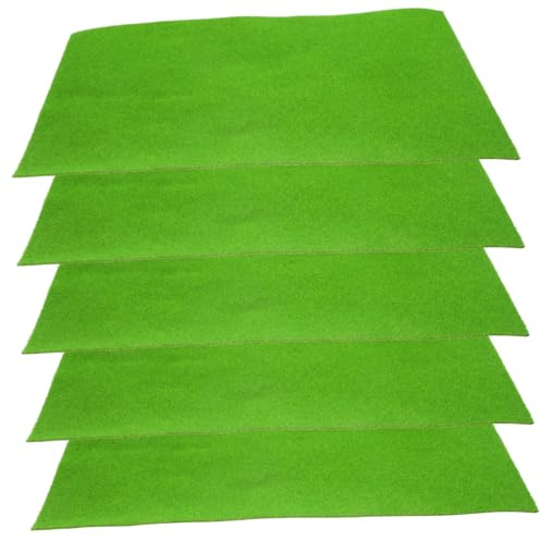 Levemolo 5pcs Architectural Model Turf Fake Grass Diy Board Turf Artificial Plant Micro Landscape Prop for Tabletop Display