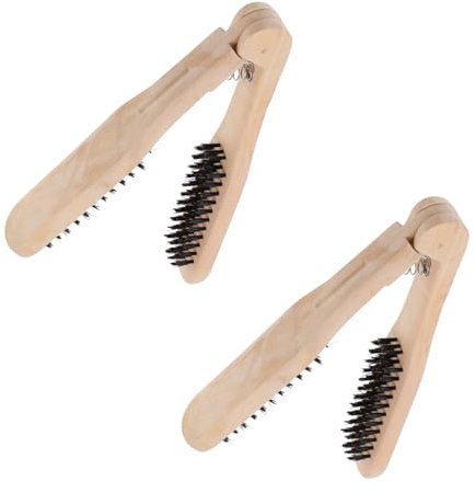 Ipetboom 2stücke Haarglätterpinsel Mit V-förmigem Design Für Haarstylingkamm Kompaktes Haarwerkzeug Aus Hochwertigem Material Für Einfache Handhabung Und Langlebigkeit