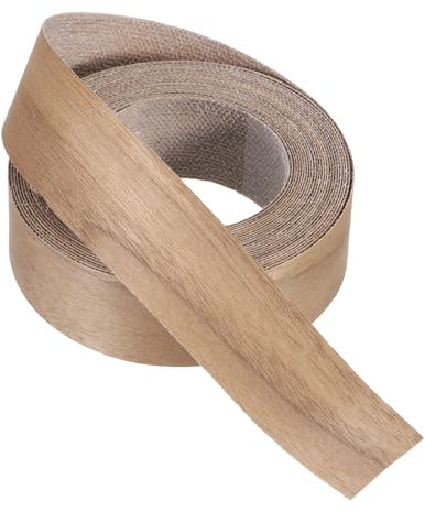 PATIKIL Walnuss Kantenumleimer Selbstklebend, 38mm x 7.62m Klebeleisten Selbstklebend Flexibles Kantenband Kantenumleimer mit Schmelzkleber für Möbelrestaurierung