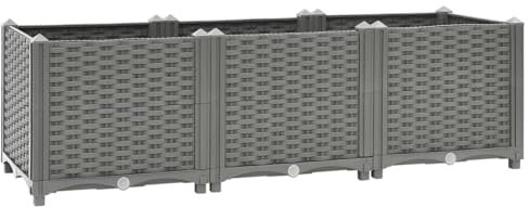 Festnight Hochbeet PP 120x40x38 cm Hochbeete für Garten Balkon Terrasse Kräuterbeet Pflanzkübel Pflanzkasten Hochbeet Blumenkübel Gemüsebeet Blumenkasten