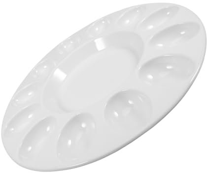 MOLUCKFU Keramischer Eierhalter Für Ostern Teller Für Gefüllte Eier Und Frische Eier Vielseitig Einsetzbarer Servierteller Für Festliche Anlässe Und Dinnerpartys