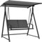 Outsunny Columpio de Jardín Exterior de 2 Plazas Balancín de Jardín Exterior con Toldo Ajustable 90° Protección UV 30+ y Estructura Triangular de Metal Carga 220 kg 160x112x162 cm Gris Oscuro