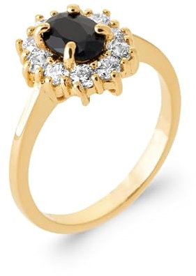 Bijouxia Bague Marquise Pierre Saphir Plaqué Or 18 Carats 750/000 Tailles CHOIX (50)