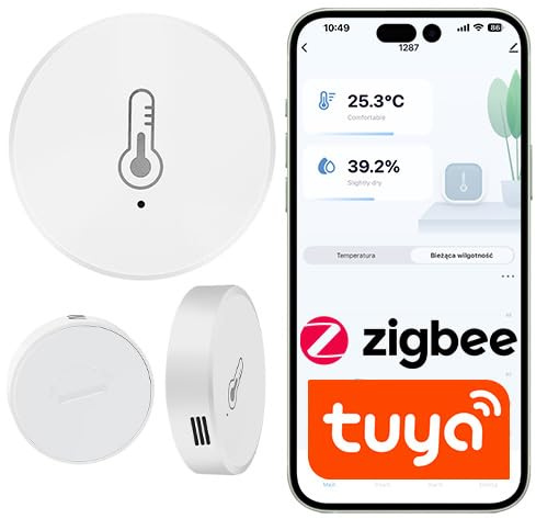 Mini sensor inteligente de temperatura y humedad ZigBee Tuya Smart Life