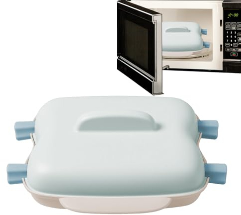 sul piroscafo del forno a microonde COB – Bollitore portatile, strumento compatto per microonde da cucina | Ciotola di mais senza BPA con manico e coperchio, contenitore multiuso per pasti in