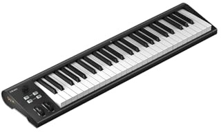 Icon Pro Audio Artist 49 USB MIDI Keyboard Controller mit 49 anschlagdynamischen Tasten für Studio & Live
