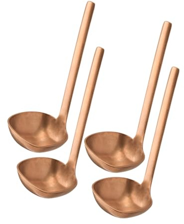 APS 75942 Löffel BULQ, 4er-Set, Edelstahl, PVD-beschichtet, Löffelmaß 4,5 x 4,5 cm, Gesamtlänge 12,5 cm, Kupfer