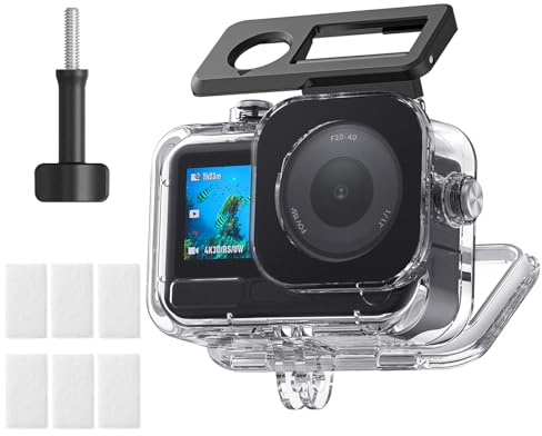 60m/196FT Waterproof Case for DJI Osmo Action 6, Underwater Housing for Deep Diving Scuba Snorkeling with Quick Release Bracket Screw/Anti-Fog/Action 6 Accessories(Osmo Action 6)