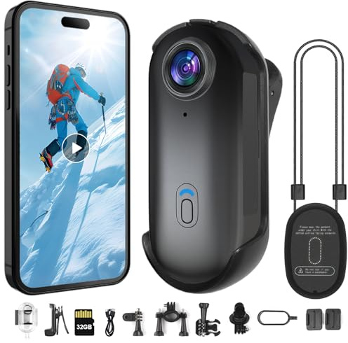 HD 1080P Mini Bodycam POV Videokamera für Sport Vlog Radfahren Reise