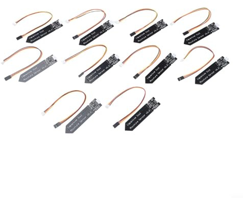 Kapazitives Bodenfeuchtigkeitssensor-Modul, 3,3–,5 V, Analogausgang, Luftfeuchtigkeitssonde für Arduino für Raspberry Pi Pflanzenbewässerungsdetektor, Gartenarbeit, 10 Stück