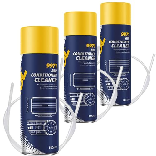 Mannol 3x 9971 Klimareiniger (3x 520ml) | 9971 <<< Bitte Immer mit Schlauch Verschicken >>>, Reiniger, Klimaanlage