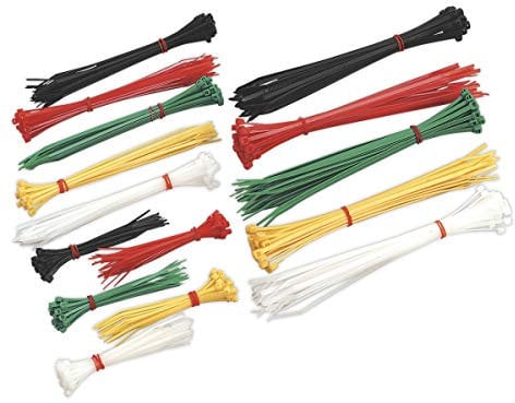 Sealey Ct375 Cable Ties Assorted with Pliers Pack of 375