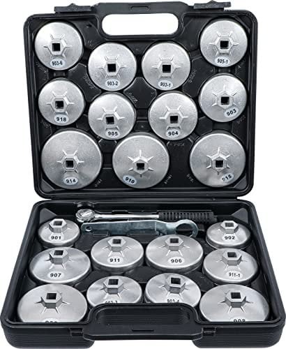 BGS Diy 1035 | Ölfilterschlüssel-Satz | Aluminium-Druckguss | 12,5 mm (1/2) | 23-tlg.