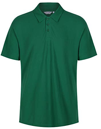 Trutex Kids Emerald Green Plain School Polo Shirts – Short Sleeve Cotton-Rich Unisex PE Kit Polos for Boys and Girls – Age 17-18