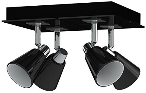 Miro Ranex Designer Wand- / Deckenspot, 4-flammig, Glas, metall chromfarbig 6000.466
