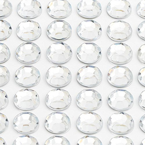 Italian Options - 10mm Clear Diamante Rhinestone Gem Crystal Stickers (50 pcs)