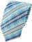 TigerTie Designer Krawatte in türkis mint silberweiss schwarz gestreift