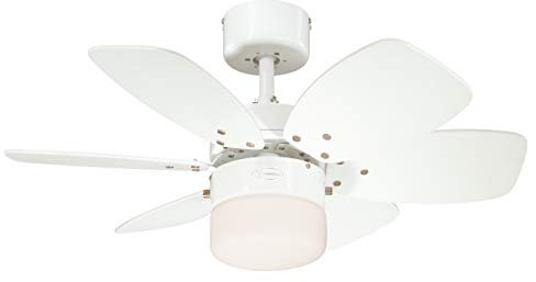 Westinghouse Lighting Flora Royale Ventilador de Techo E27, Blanco
