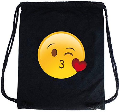 PREMYO Turnbeutel mit Spruch für Kinder - Teenager Sportbeutel Junge Baumwolle - Hipster Gym Bag Schwarz