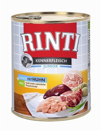 Rinti Hundenassfutter Kennerfleisch pur Junior Huhn 6x800g