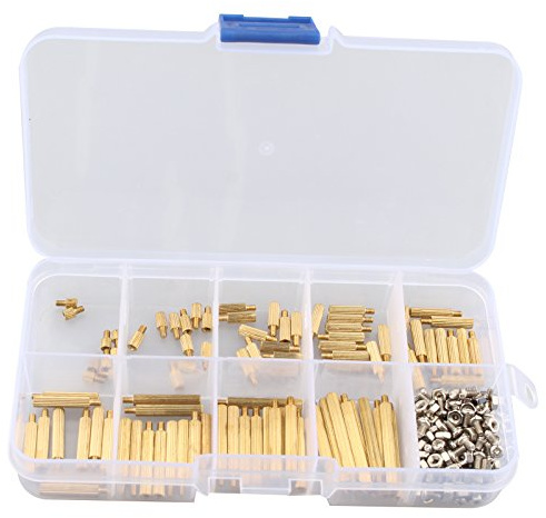 HALJIA Set di 270 pezzi PCB M2 Maschio a Femmina Filettato Ottone Distanziali Distanziali Dado a Vite Assortimento