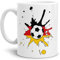 Tassendruck Flaggen-Tasse Zum Fussball Deutschland Weiss - Weltmeisterschaft/WM/Mug/Cup/Tor/Qualität Made in Germany