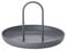 Zone Denmark Singles Tablett Rund, Dekotablett oder Serviertablett aus Metall für den Esstisch, Wohnzimmertisch oder das Badezimmer, mit Griff, Durchm. 20 cm, Höhe 13 cm, Cool Grey (Grau)